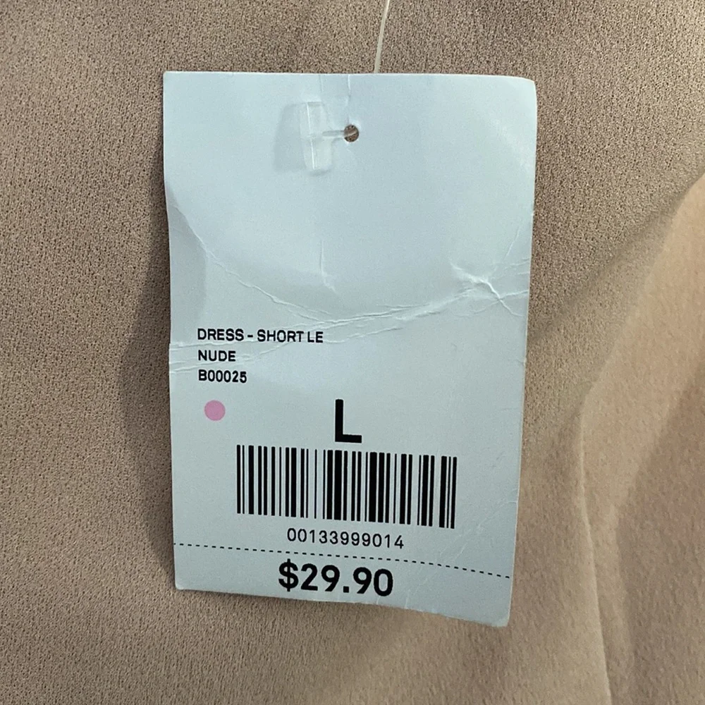 NWT Forever 21 Nude Dress with Lace details Size L - Picture 3 of 7